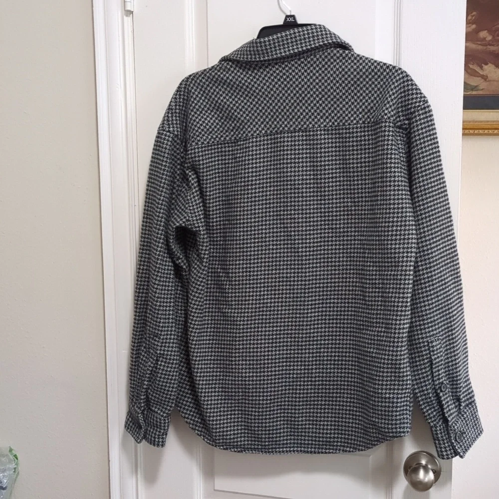Houndstooth Heavyweight Flannel Shirt Size M - Picture 3 of 3